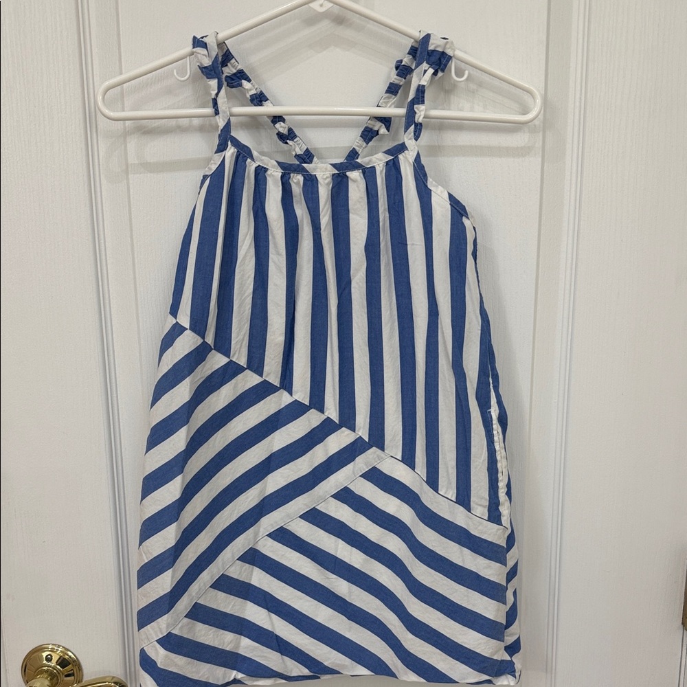 GAP Kids Blue and White Striped Dress